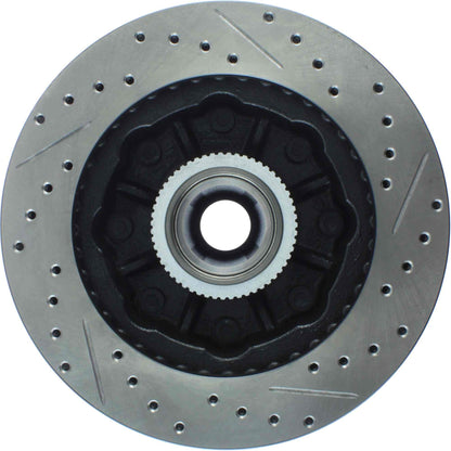 StopTech Sport Drilled/Slotted Brake Rotor; Front Right