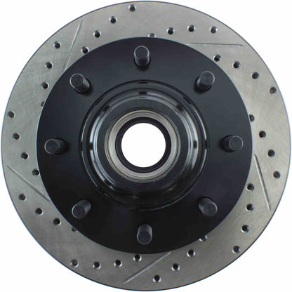 StopTech Sport Drilled/Slotted Brake Rotor; Front Right