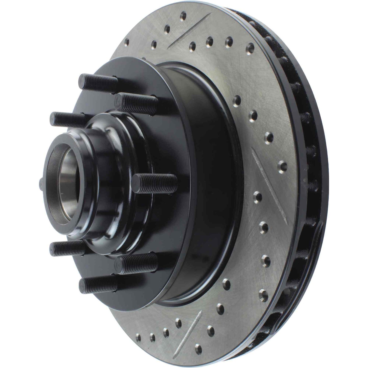 StopTech Sport Drilled/Slotted Brake Rotor; Front Right