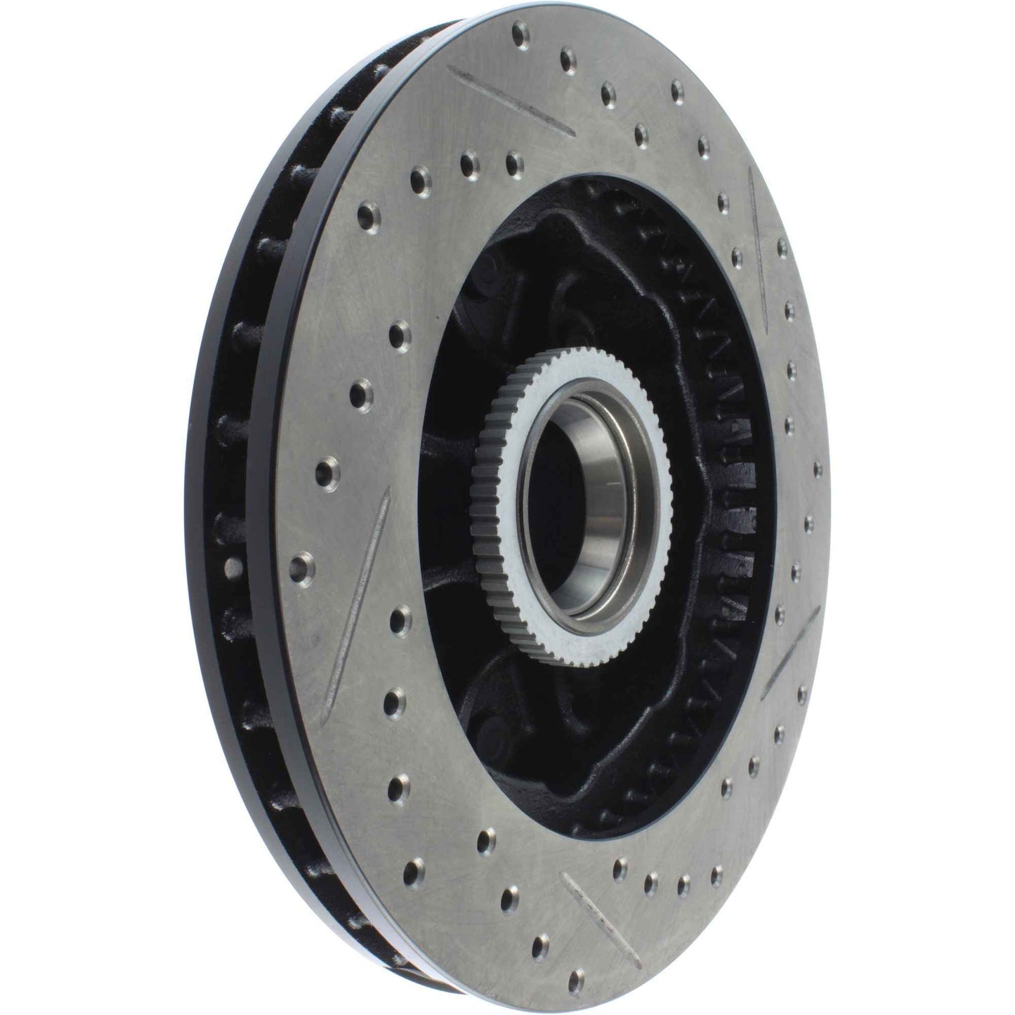 StopTech Sport Drilled/Slotted Brake Rotor; Front Right