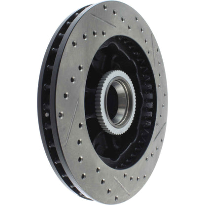 StopTech Sport Drilled/Slotted Brake Rotor; Front Right