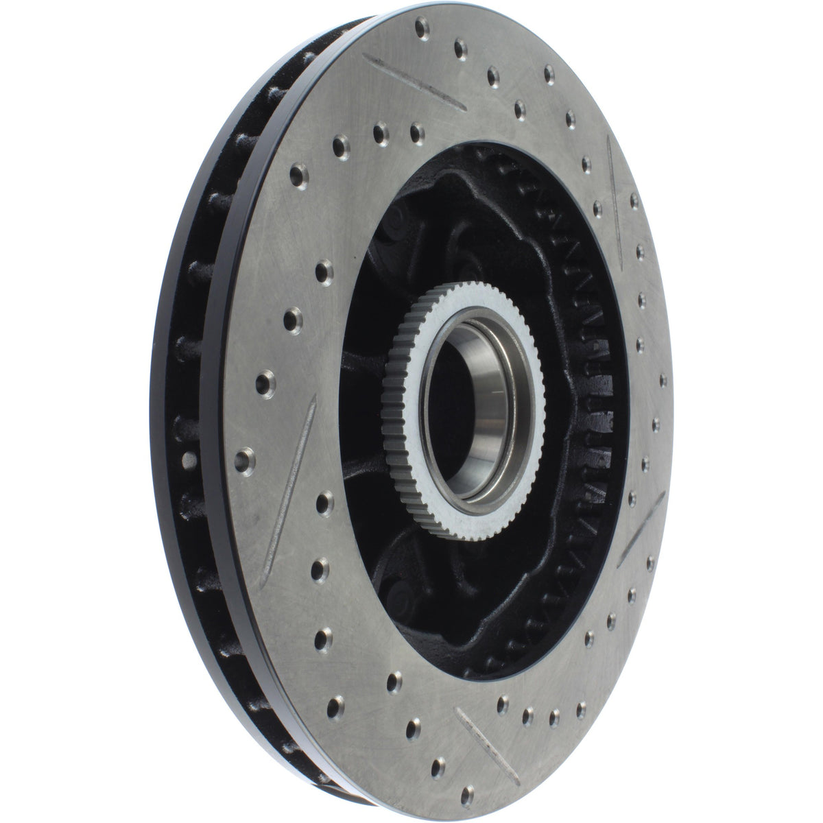 StopTech Sport Drilled/Slotted Brake Rotor; Front Right