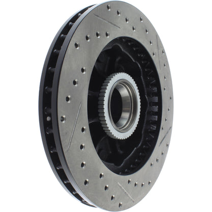 StopTech Sport Drilled/Slotted Brake Rotor; Front Right