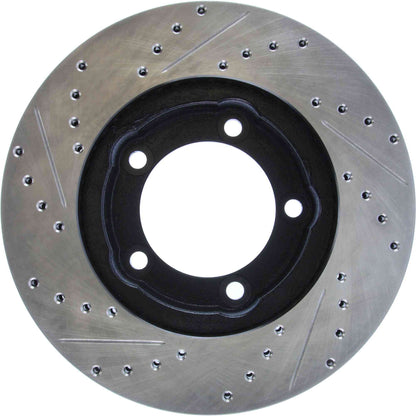 StopTech Sport Drilled/Slotted Brake Rotor; Front Left