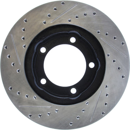 StopTech Sport Drilled/Slotted Brake Rotor; Front Left