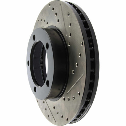 StopTech Sport Drilled/Slotted Brake Rotor; Front Left