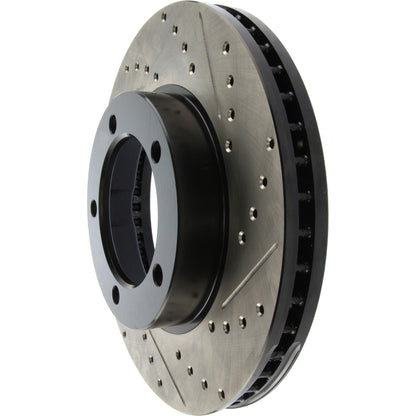 StopTech Sport Drilled/Slotted Brake Rotor; Front Left