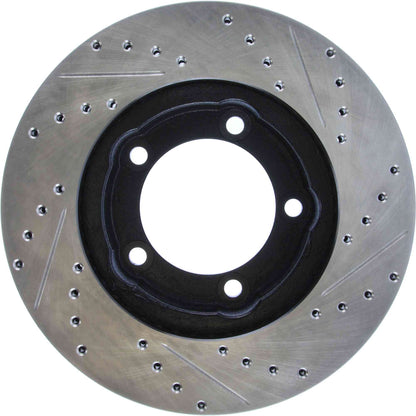 StopTech Sport Drilled/Slotted Brake Rotor; Front Right