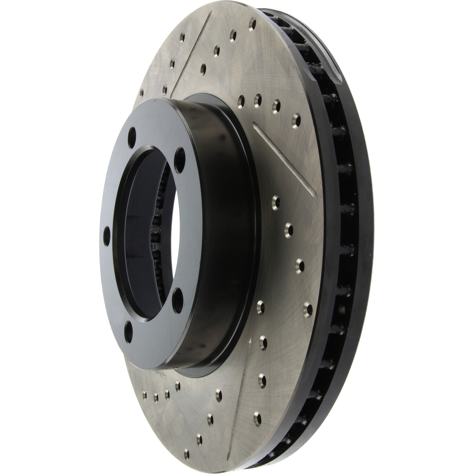 StopTech Sport Drilled/Slotted Brake Rotor; Front Right