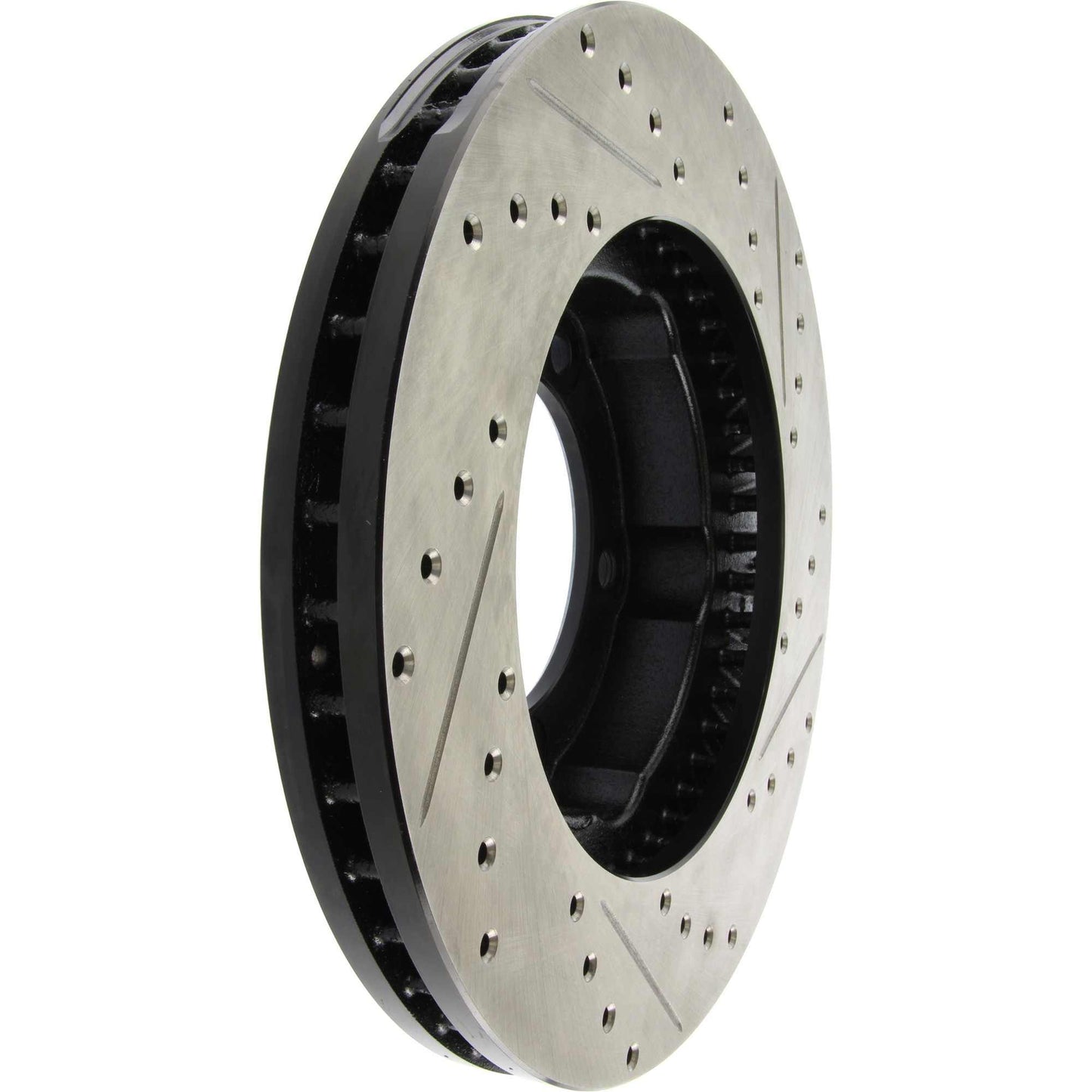 StopTech Sport Drilled/Slotted Brake Rotor; Front Right