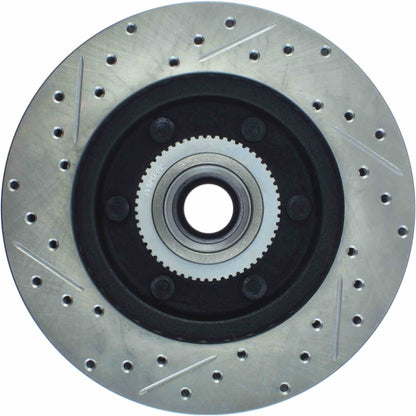 StopTech Sport Drilled/Slotted Brake Rotor; Front Left