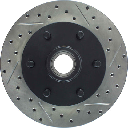 StopTech Sport Drilled/Slotted Brake Rotor; Front Left