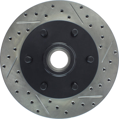 StopTech Sport Drilled/Slotted Brake Rotor; Front Left