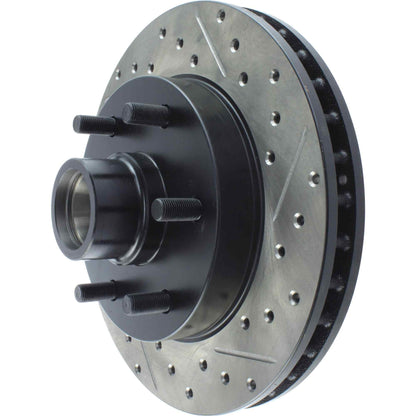 StopTech Sport Drilled/Slotted Brake Rotor; Front Left
