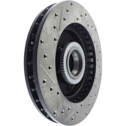 StopTech Sport Drilled/Slotted Brake Rotor; Front Left