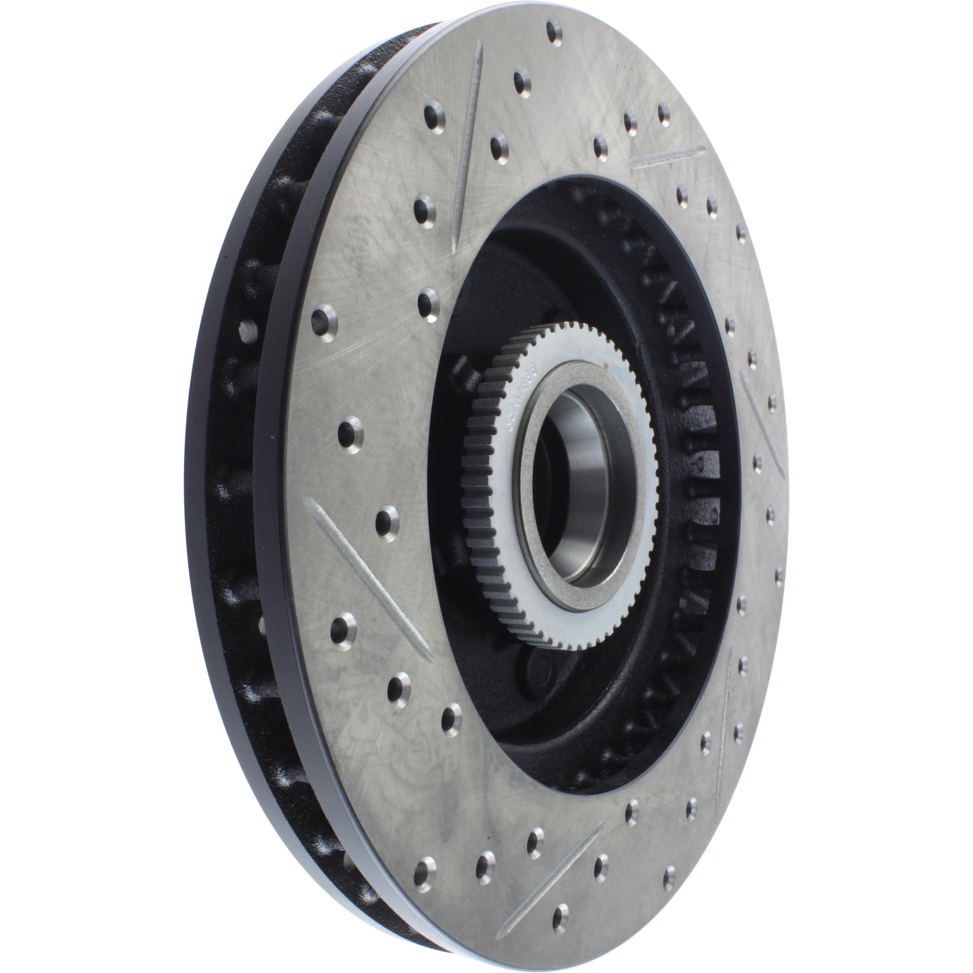 StopTech Sport Drilled/Slotted Brake Rotor; Front Left