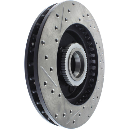 StopTech Sport Drilled/Slotted Brake Rotor; Front Left