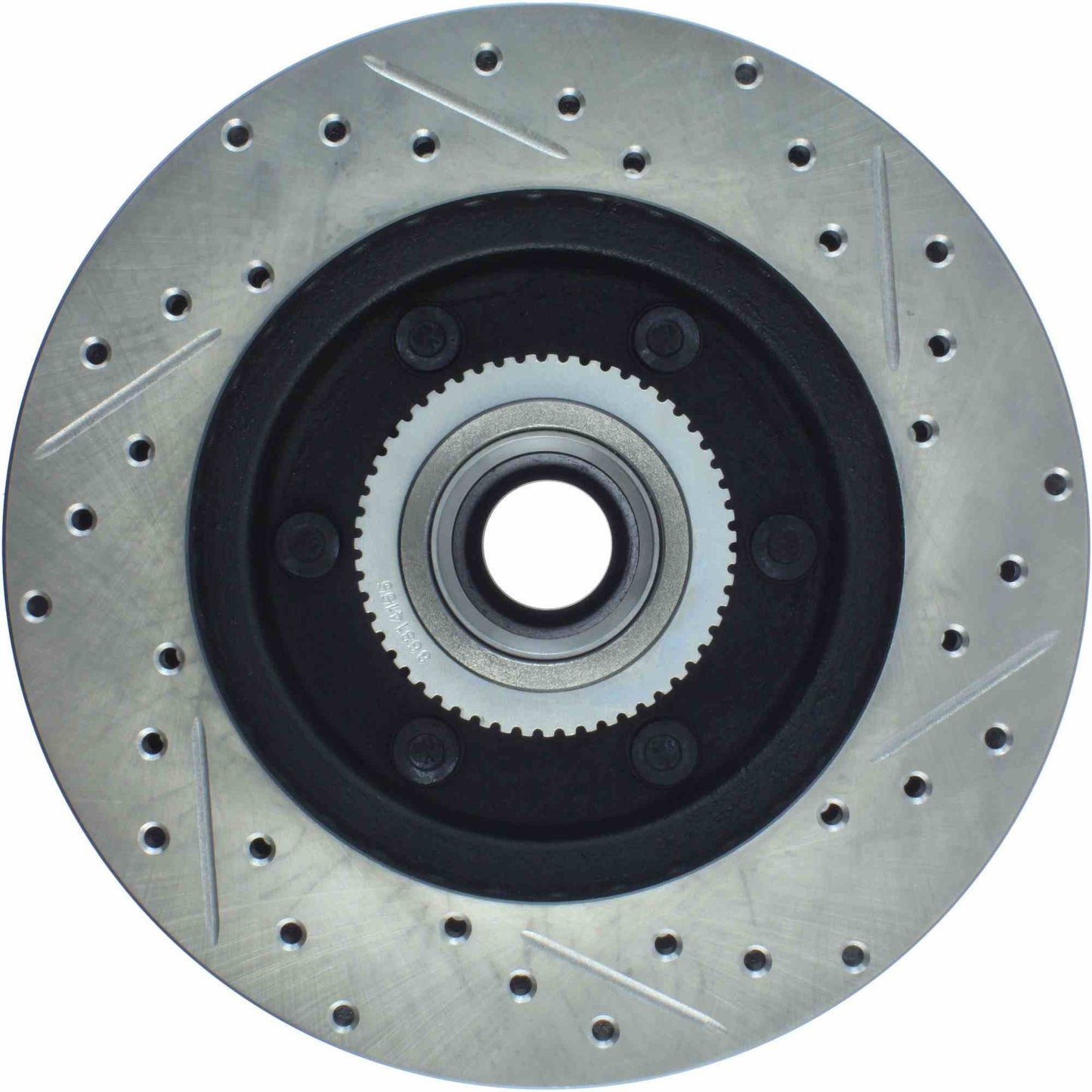 StopTech Sport Drilled/Slotted Brake Rotor; Front Right