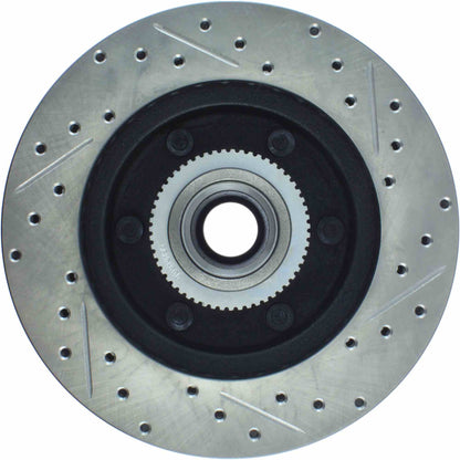 StopTech Sport Drilled/Slotted Brake Rotor; Front Right