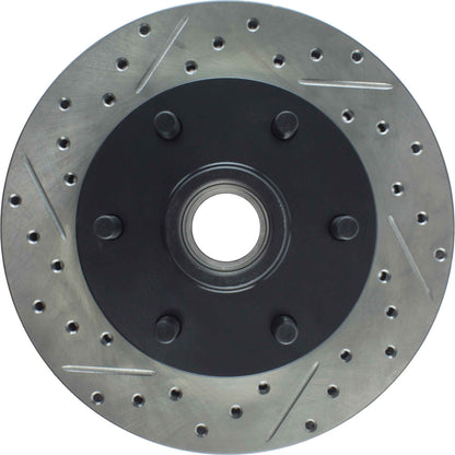 StopTech Sport Drilled/Slotted Brake Rotor; Front Right