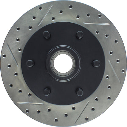 StopTech Sport Drilled/Slotted Brake Rotor; Front Right