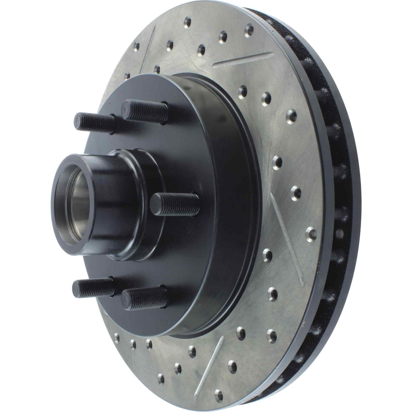 StopTech Sport Drilled/Slotted Brake Rotor; Front Right