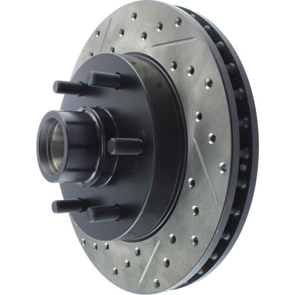 StopTech Sport Drilled/Slotted Brake Rotor; Front Right