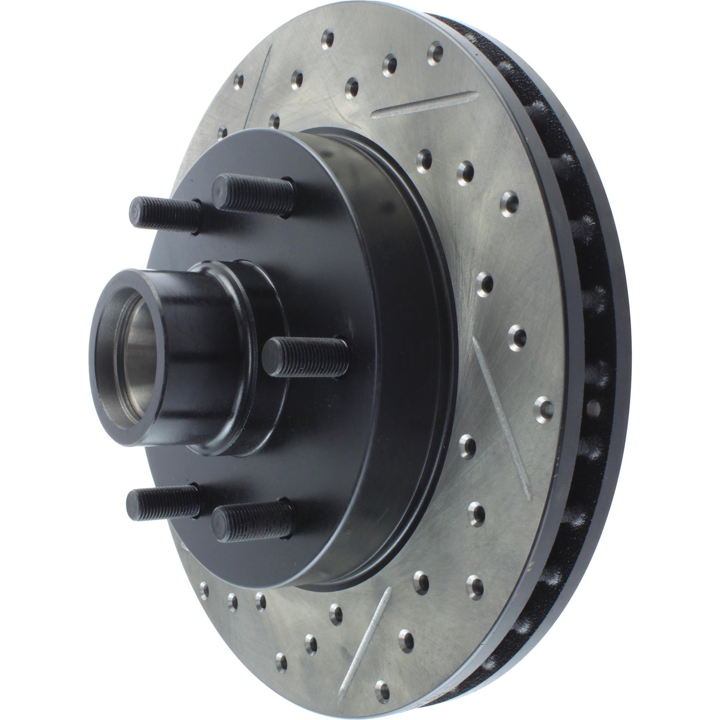 StopTech Sport Drilled/Slotted Brake Rotor; Front Right