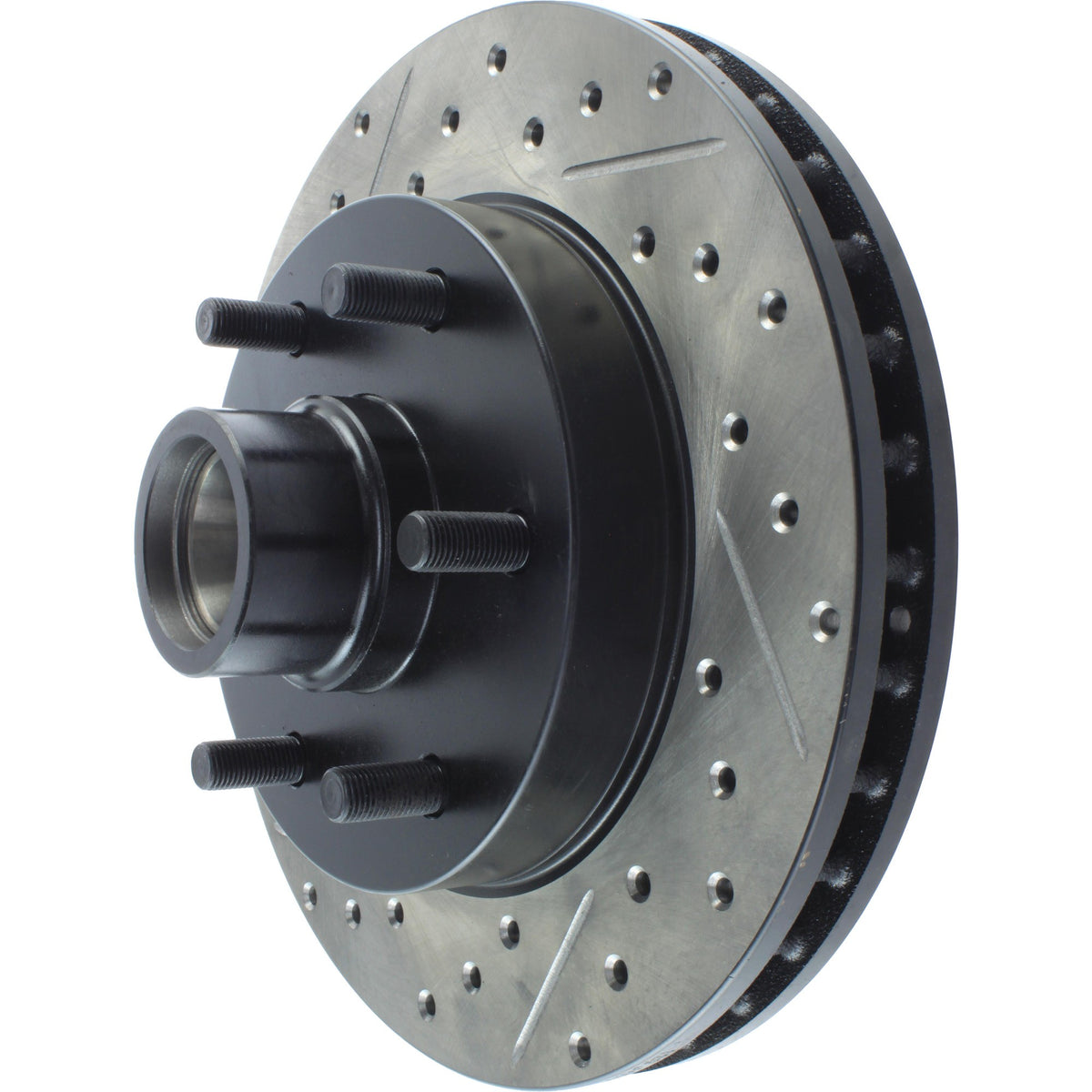 StopTech Sport Drilled/Slotted Brake Rotor; Front Right