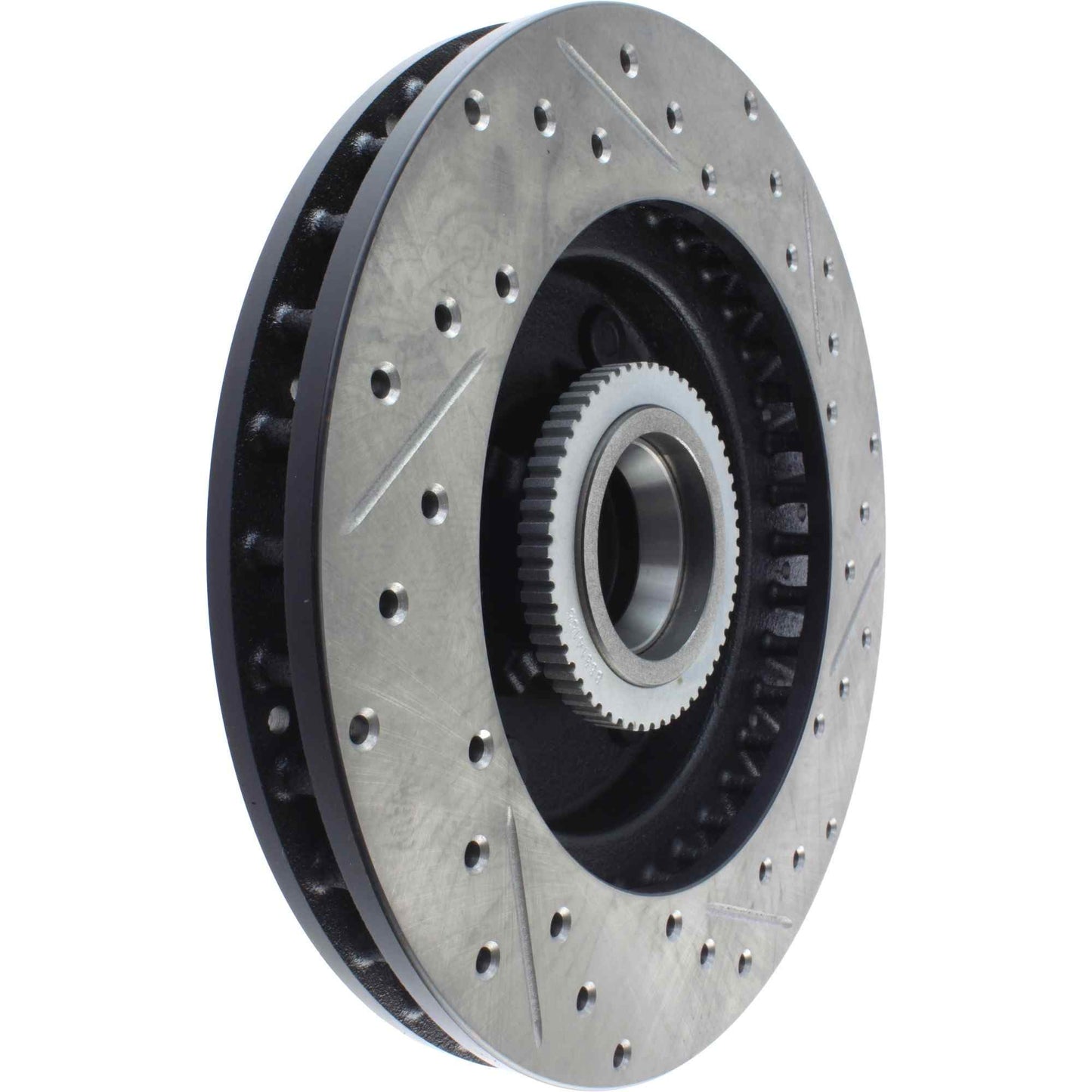 StopTech Sport Drilled/Slotted Brake Rotor; Front Right