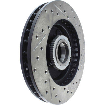 StopTech Sport Drilled/Slotted Brake Rotor; Front Right