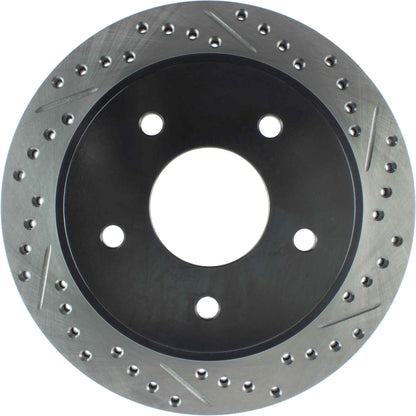 StopTech Sport Drilled/Slotted Brake Rotor; Rear Left