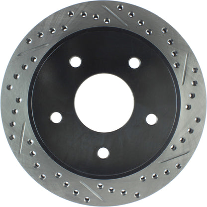 StopTech Sport Drilled/Slotted Brake Rotor; Rear Left