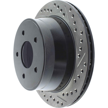 StopTech Sport Drilled/Slotted Brake Rotor; Rear Left