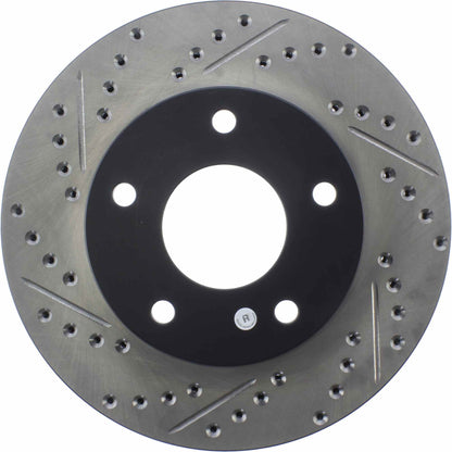 StopTech Sport Drilled/Slotted Brake Rotor; Front Right