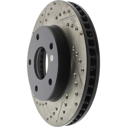 StopTech Sport Drilled/Slotted Brake Rotor; Front Right