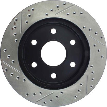 StopTech Sport Drilled/Slotted Brake Rotor; Front Left