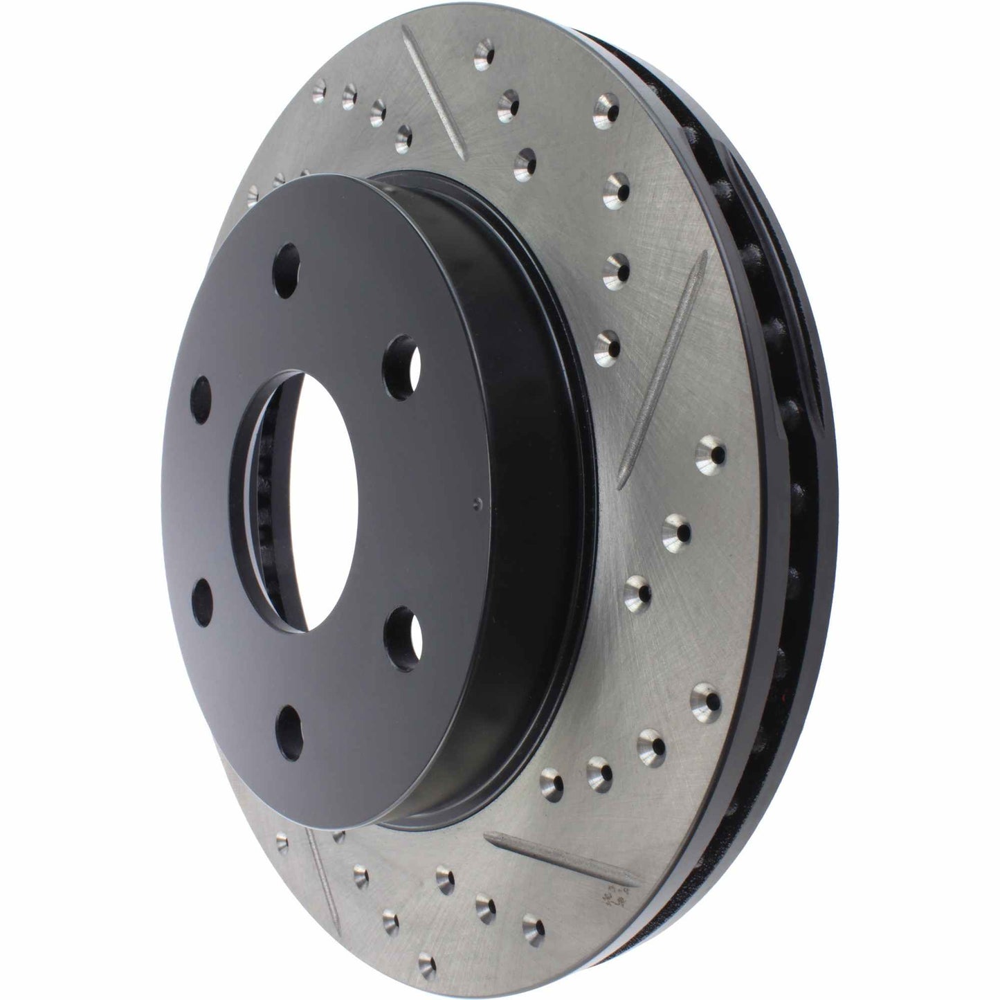 StopTech Sport Drilled/Slotted Brake Rotor; Front Left