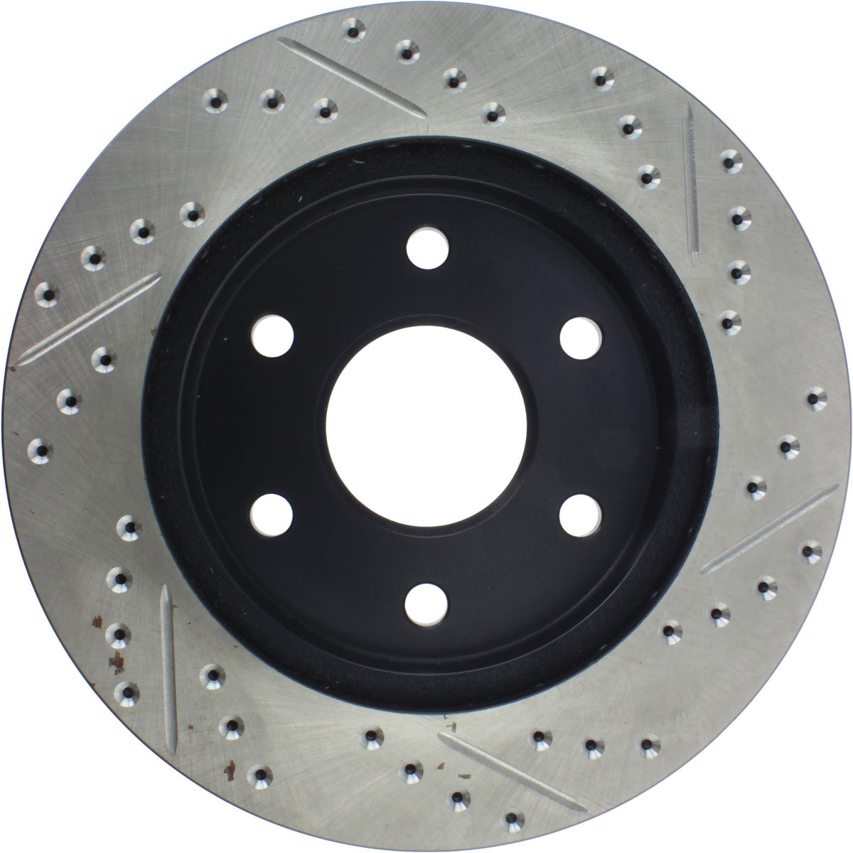 StopTech Sport Drilled/Slotted Brake Rotor; Front Right