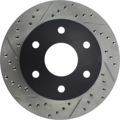 StopTech Sport Drilled/Slotted Brake Rotor; Front Right