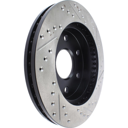 StopTech Sport Drilled/Slotted Brake Rotor; Front Right