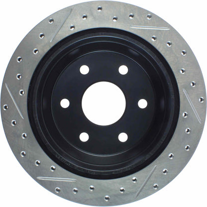 StopTech Sport Drilled/Slotted Brake Rotor; Rear Left