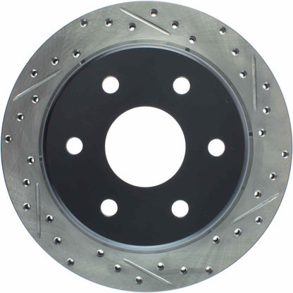 StopTech Sport Drilled/Slotted Brake Rotor; Rear Left