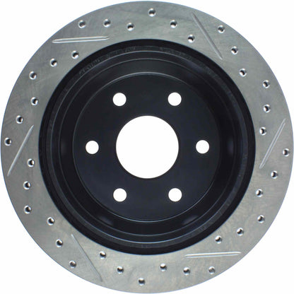 StopTech Sport Drilled/Slotted Brake Rotor; Rear Right