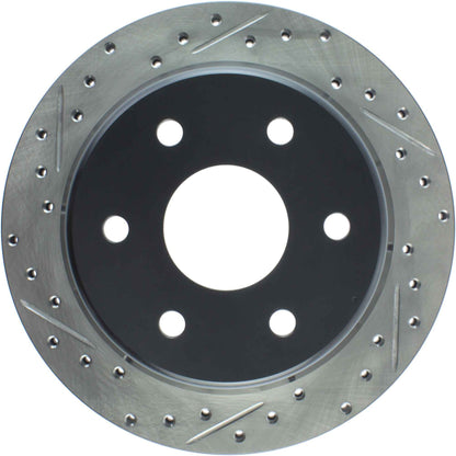 StopTech Sport Drilled/Slotted Brake Rotor; Rear Right