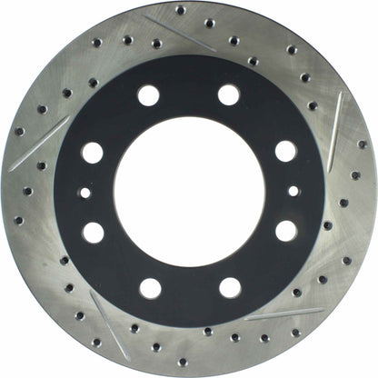 StopTech Sport Drilled/Slotted Brake Rotor; Front Left