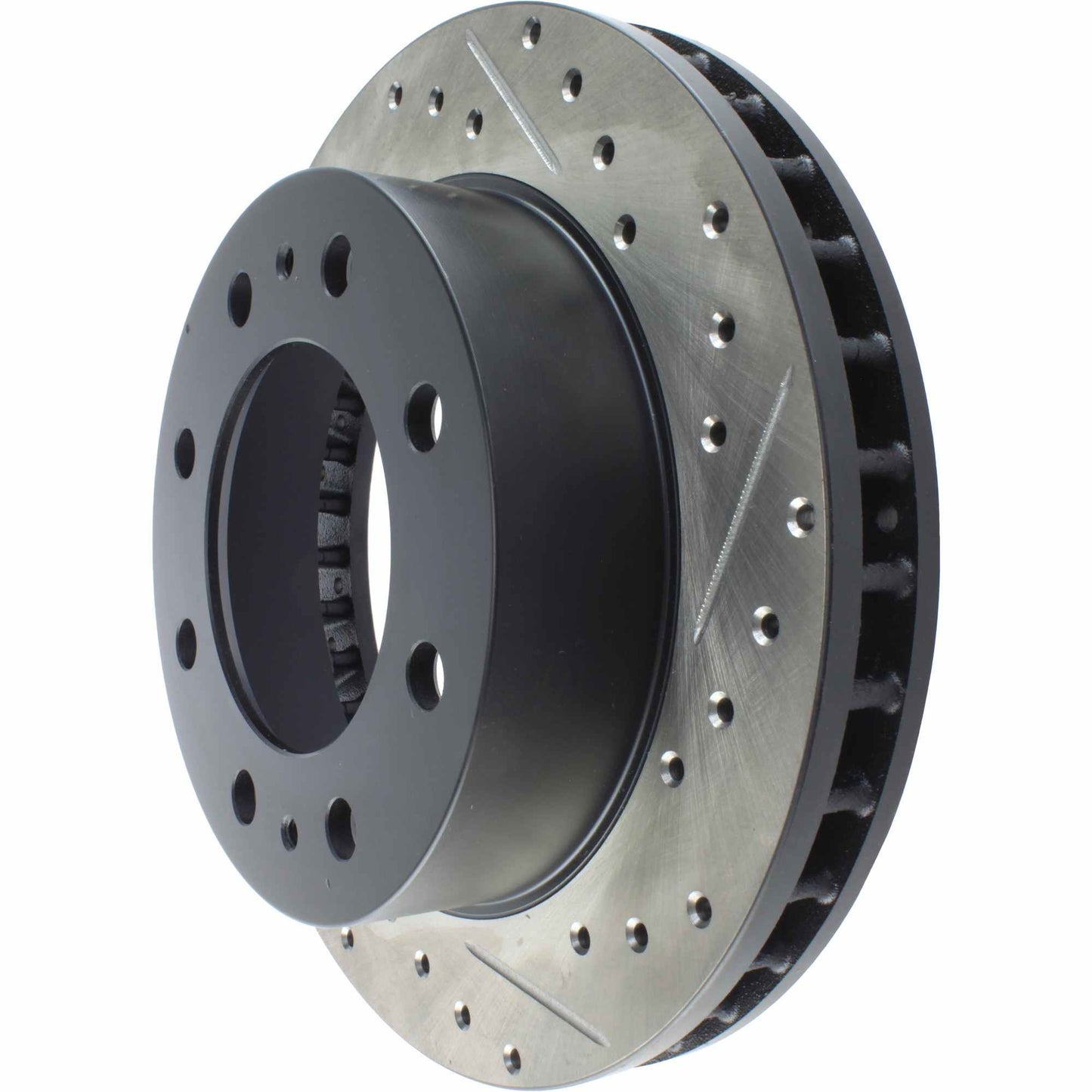 StopTech Sport Drilled/Slotted Brake Rotor; Front Left