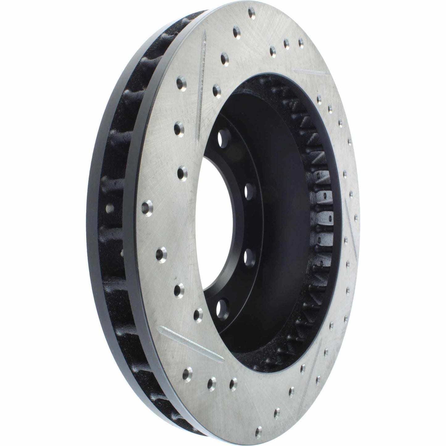 StopTech Sport Drilled/Slotted Brake Rotor; Front Left