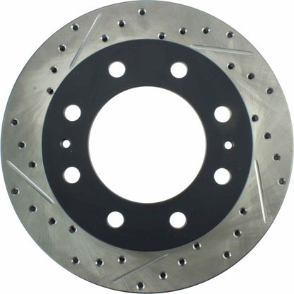 StopTech Sport Drilled/Slotted Brake Rotor; Front Right