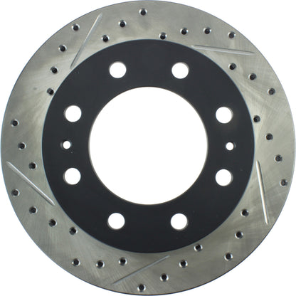 StopTech Sport Drilled/Slotted Brake Rotor; Front Right